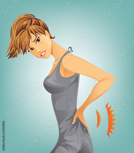 Woman suffering from backache