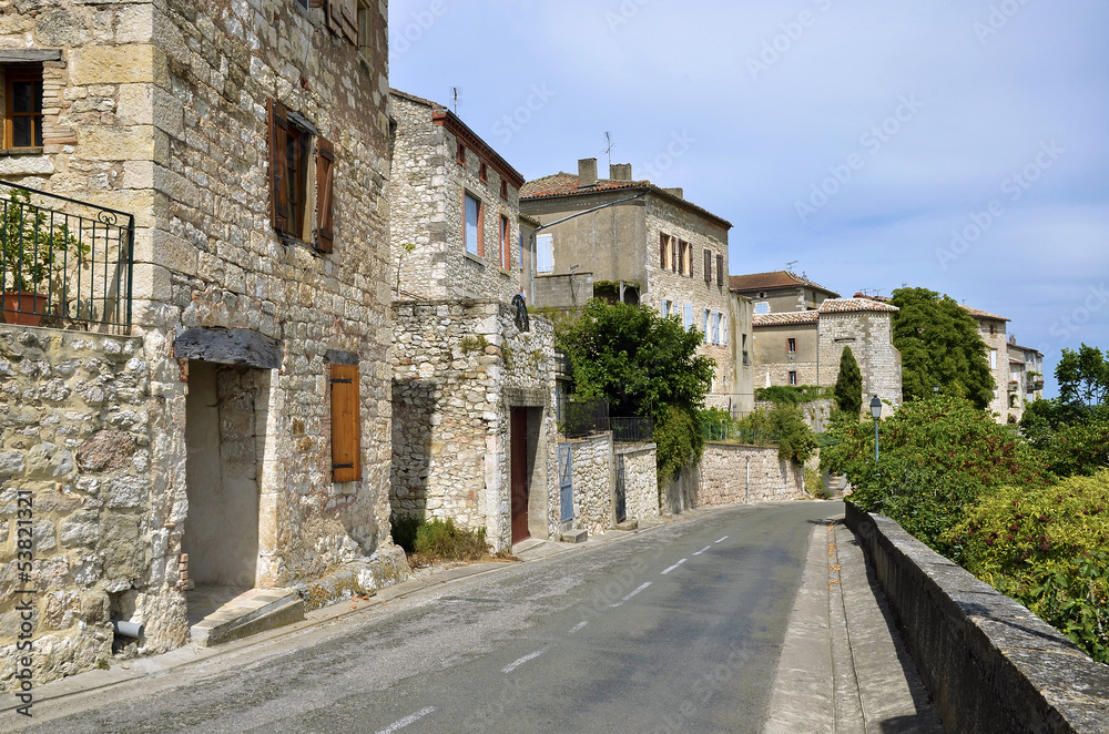 Village Castelnau of Montmiral in France