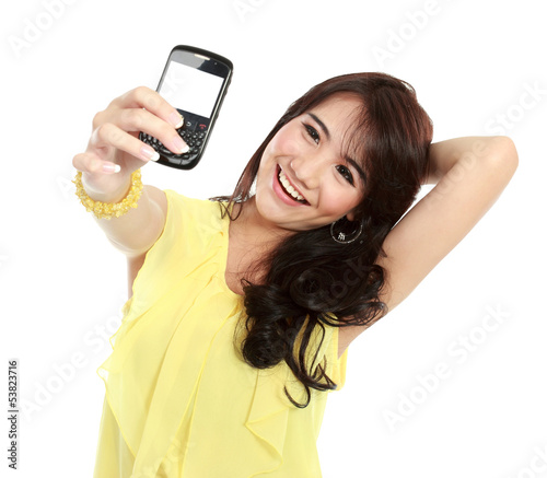 teenager girl take the picture her self