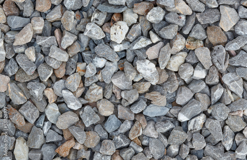 Background and texture of gray granite gravel