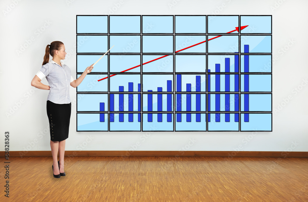 woman pointing at scheme woman pointing at scheme
