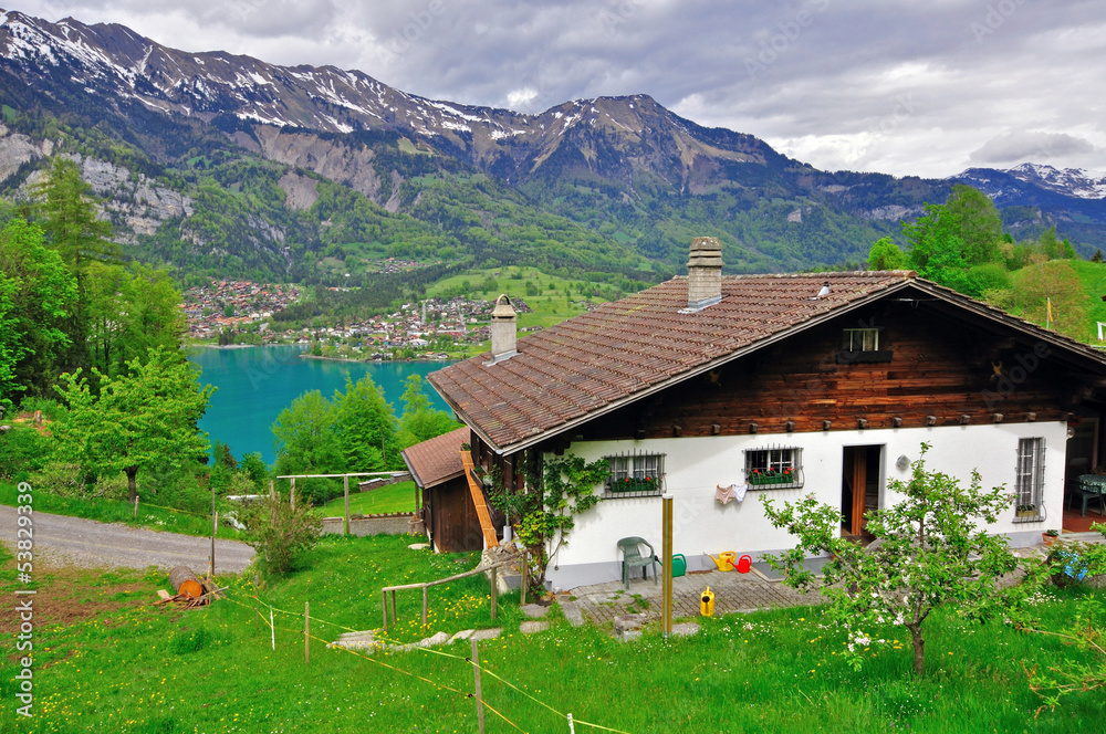 alpine chalet Stock Photo | Adobe Stock