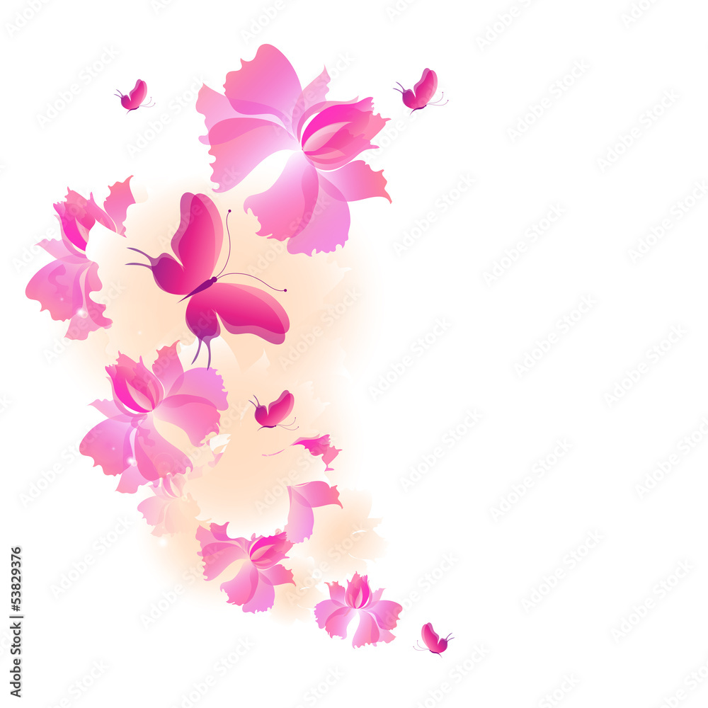 flowers card vector