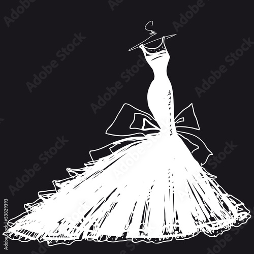 wedding dress vector