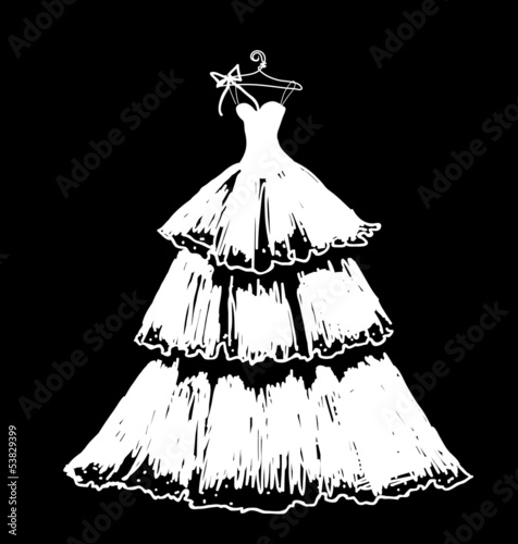 wedding dress vector