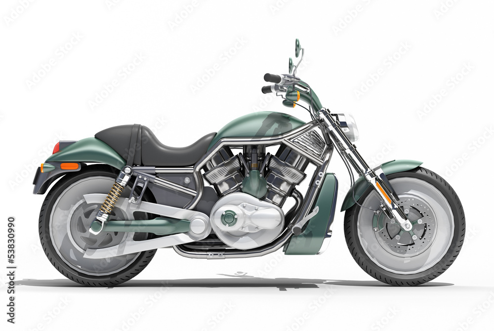 Classic motorcycle isolated