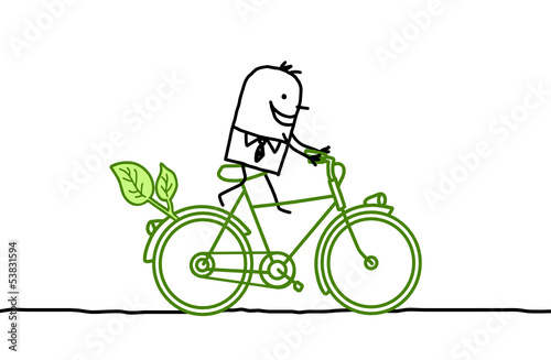 man on bicycle
