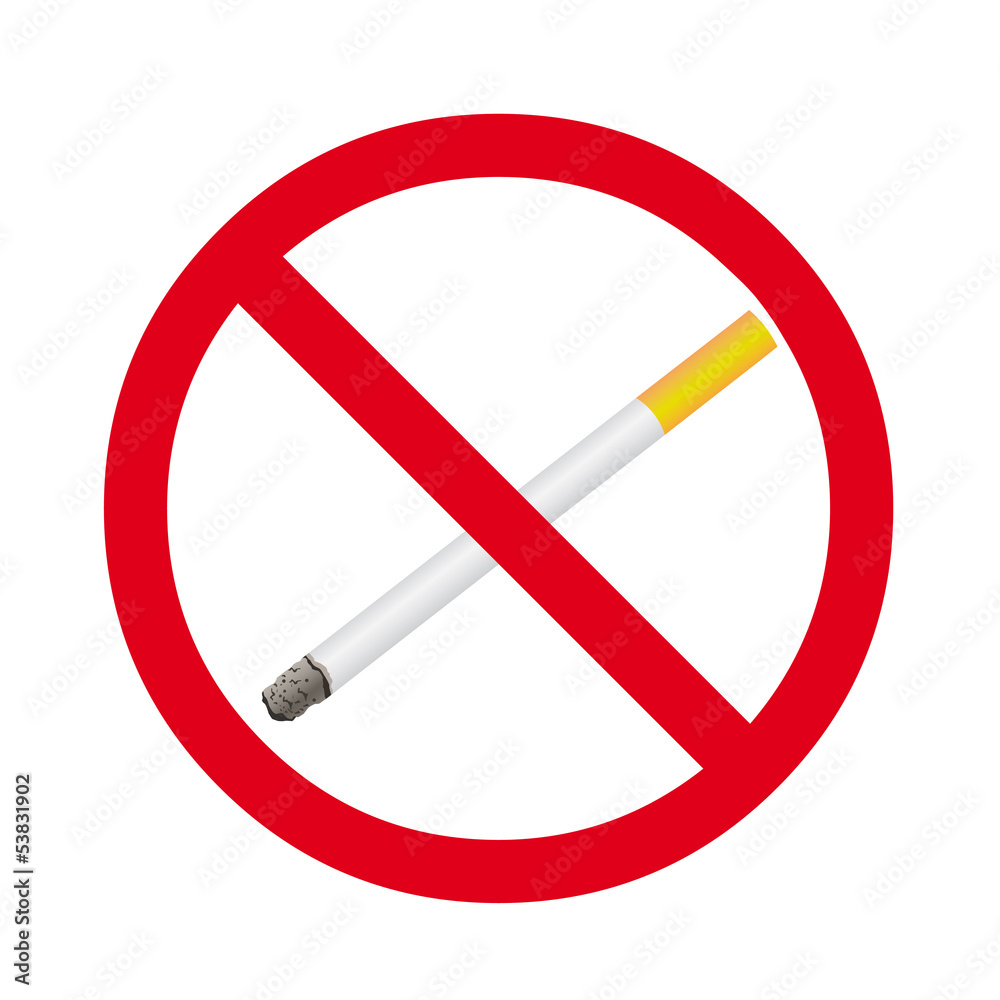 Cigarette stop sign Cigarette stop sign