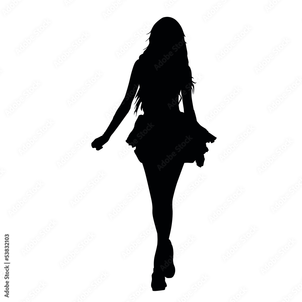 Frau Silhouette Vektor Illustration Stock-Vektorgrafik | Adobe Stock