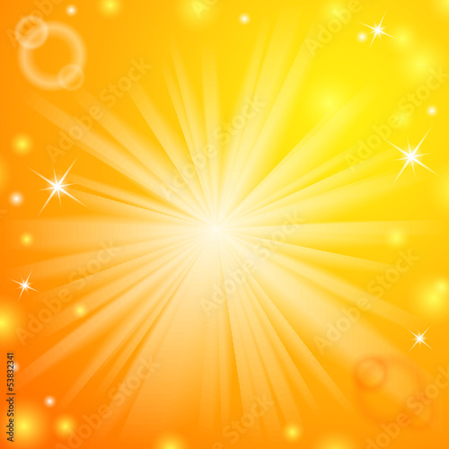 Abstract magic light orange background