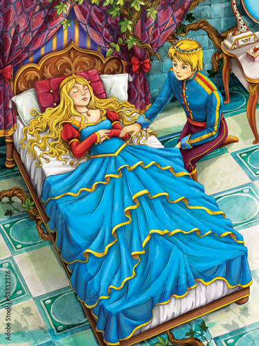 Quadro su tela The sleeping beauty - Prince or princess
