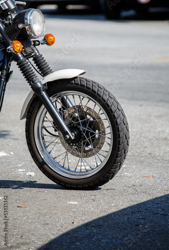 Front Wheel on Motorcycle