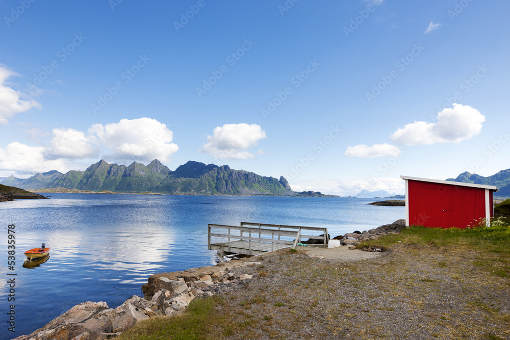 Fischerhütte in den  Lofoten
