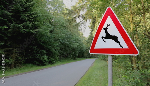 Verkehrszeichen - Wildwechsel