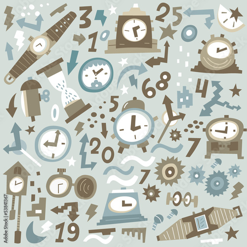 time , watches - vector illustration
