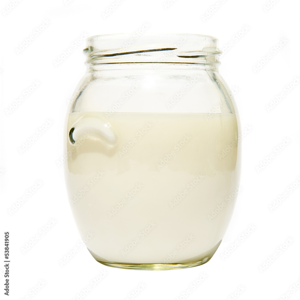 glass of milk isolated on white