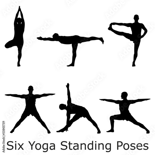 six yoga standing poses