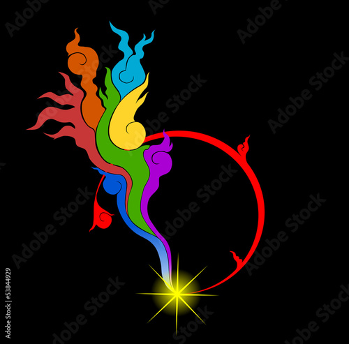 Thai art painting background