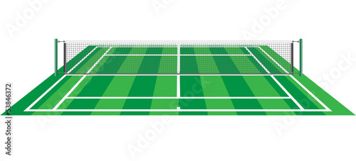 tennis court with net vector illustration