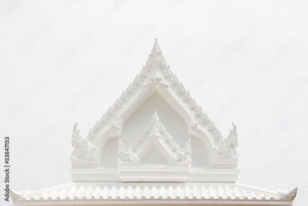 Thai white cover building