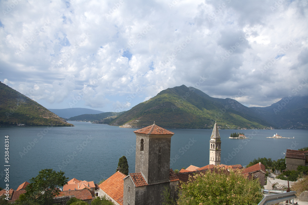 Perast in the Bay of Kotor, Montenegro