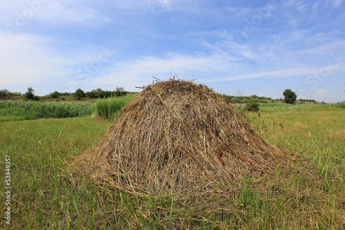 haystack on meadow