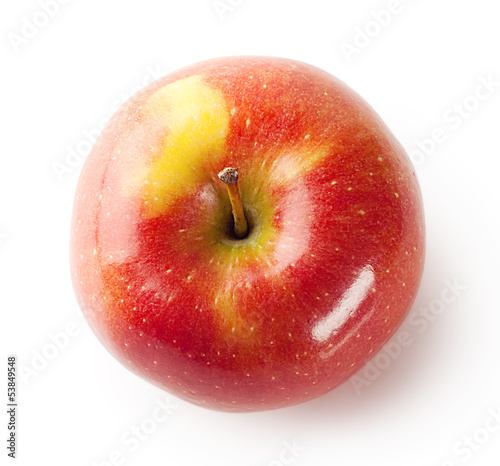 Ripe juicy red apple photo