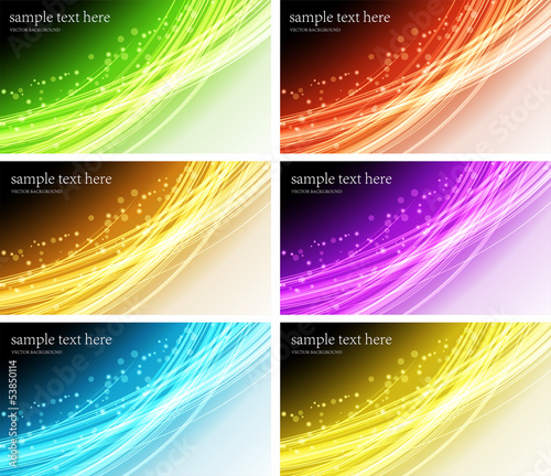 Set of color banner