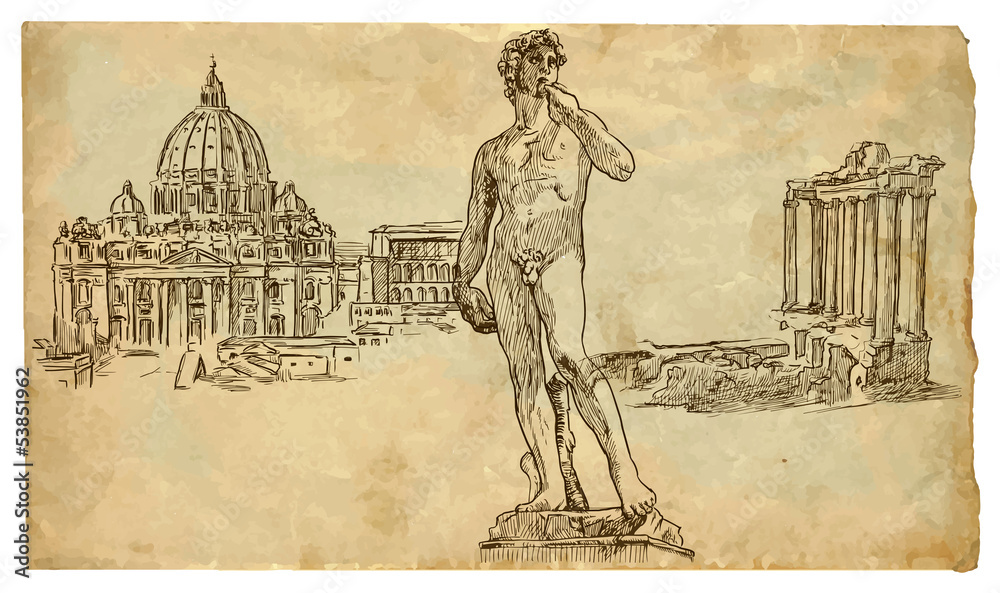 Obraz premium The scene of Italian culture: Rome