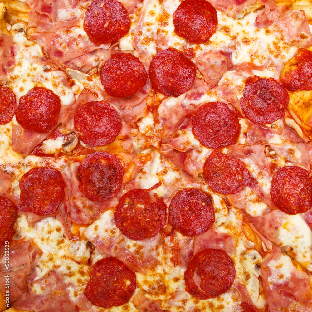 Pepperoni Pizza Close Up