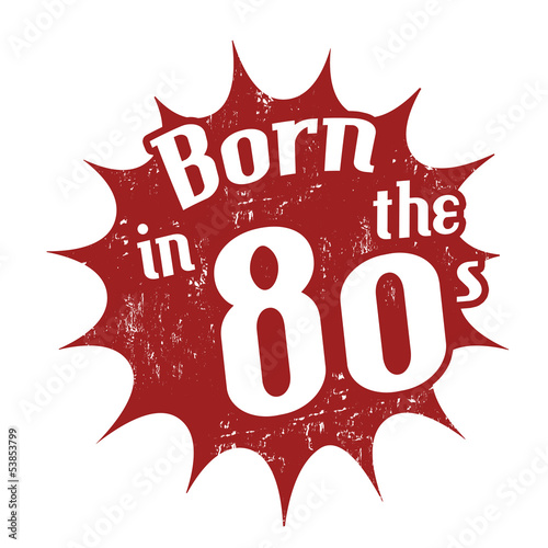 Born in the 80's stamp