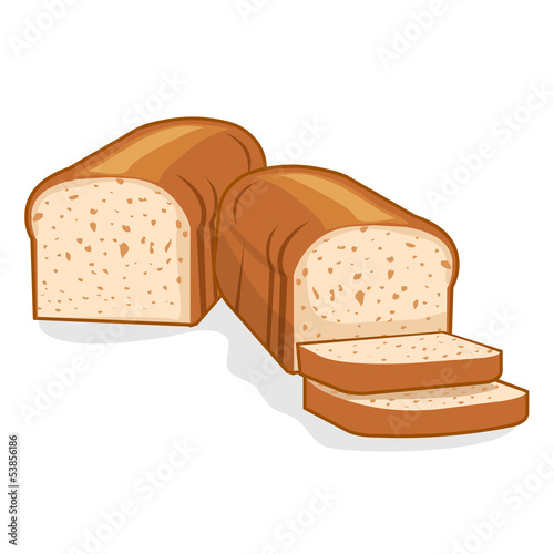 bread loaf Isolated
