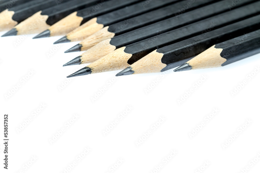 Graphite pencil - white background Graphite pencil - white background