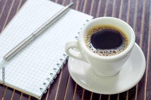 coffee and note