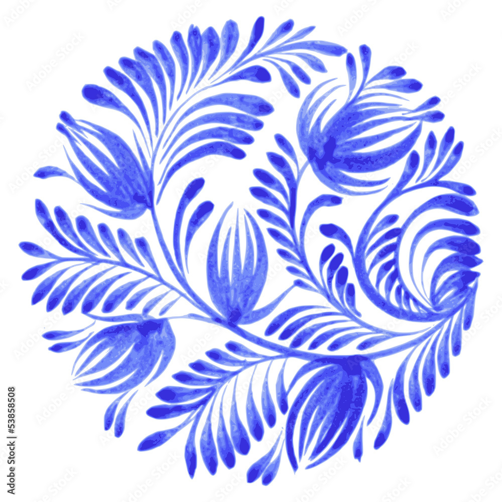 Naklejka premium floral circle