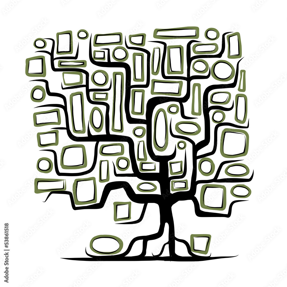 Family tree concept with empty frames Family tree concept with empty frames