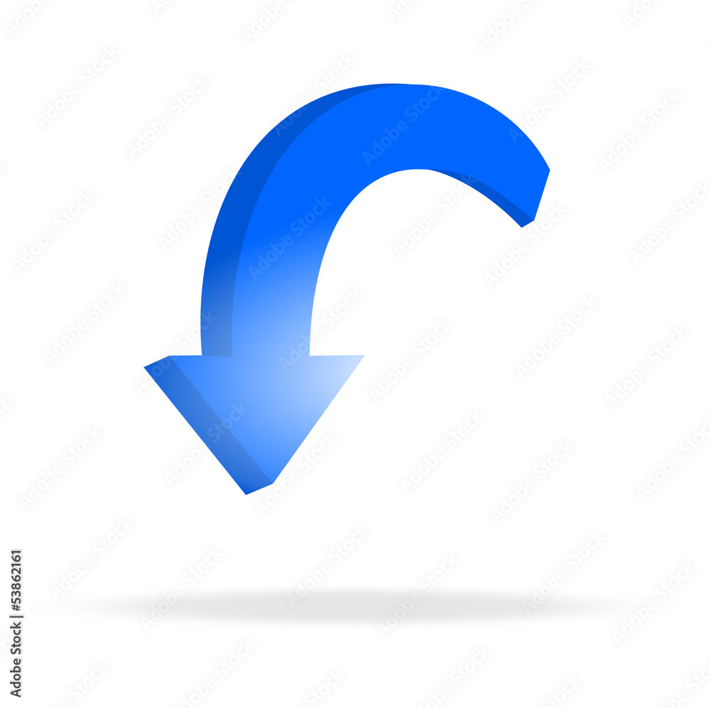 3d blue arrow and bright 3d blue arrow and bright