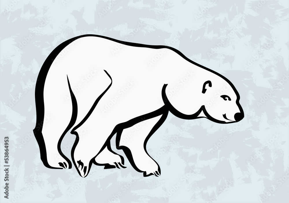 Fototapeta premium polar bear vector icons tattoo