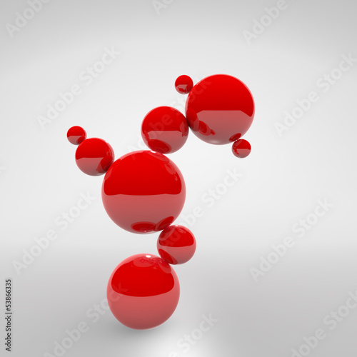 red 3d cube isolated over white