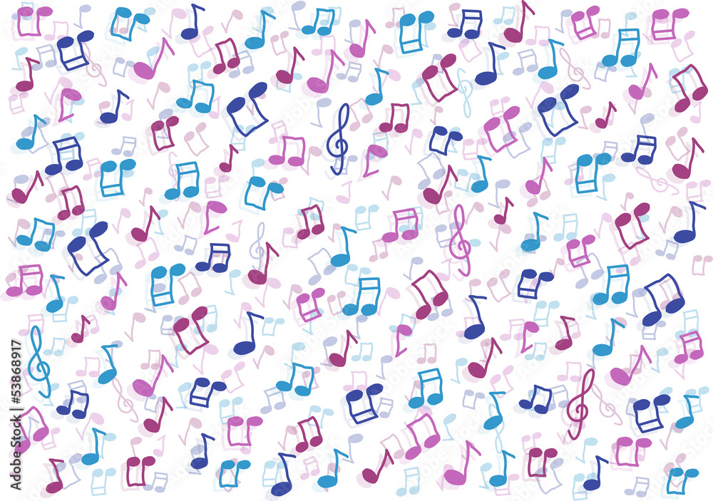 Colorful music notes background illustration Colorful music notes background illustration