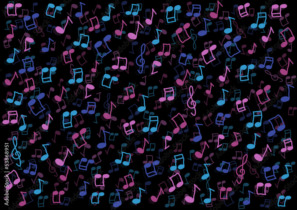 Colorful music notes background illustration Colorful music notes background illustration