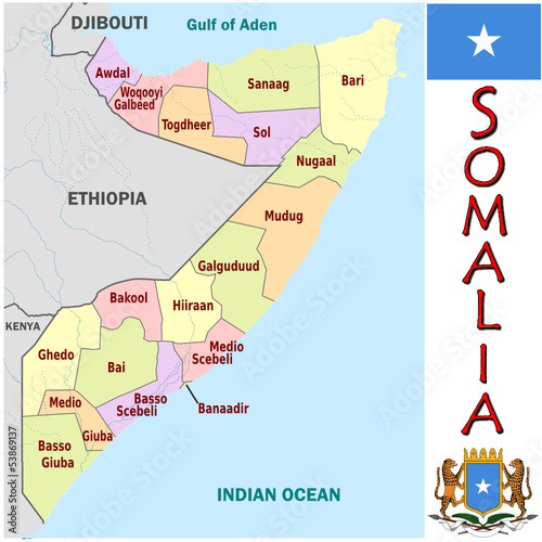 Somalia Africa  national emblem map symbol motto
