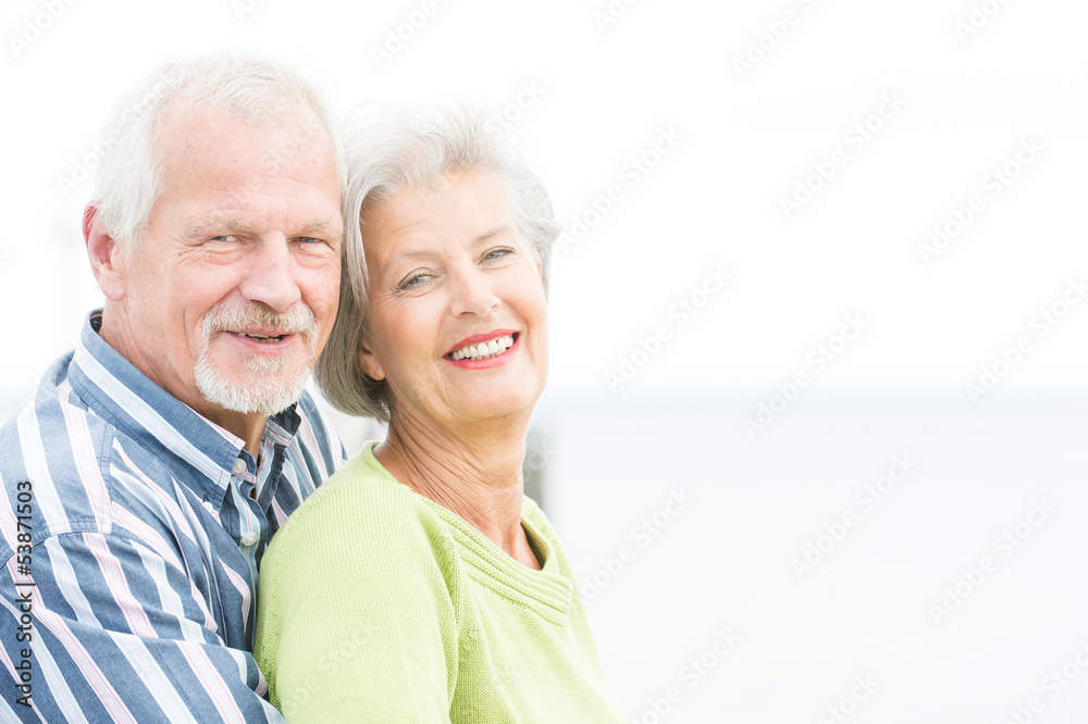 Smiling senior couple