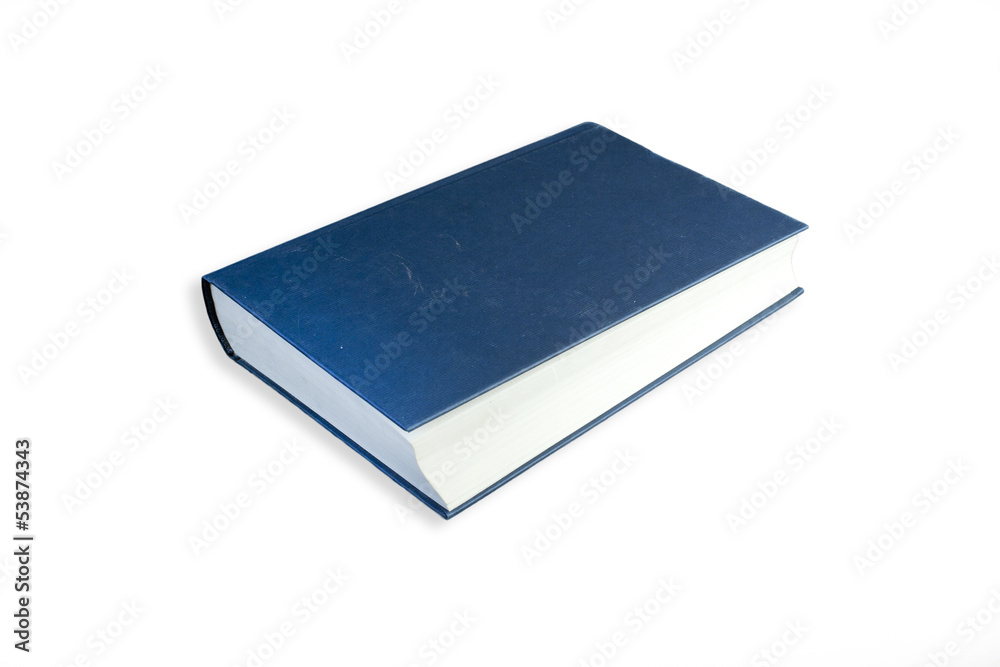 blue hardcover book isolated on white background blue hardcover book isolated on white background