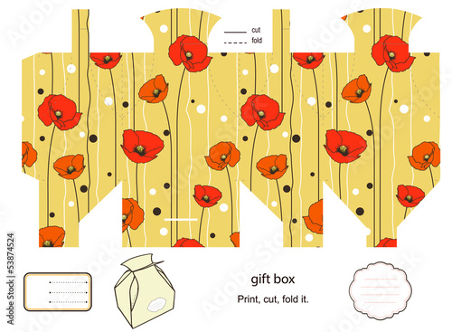 Gift box template