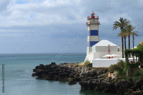 Santa Marta lighthouse in Cascais, Portugal
