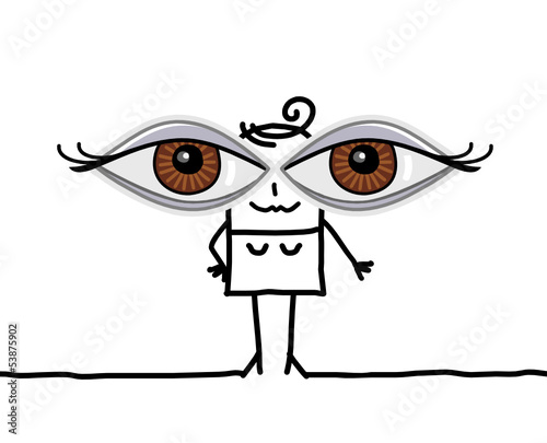doe-eyed woman