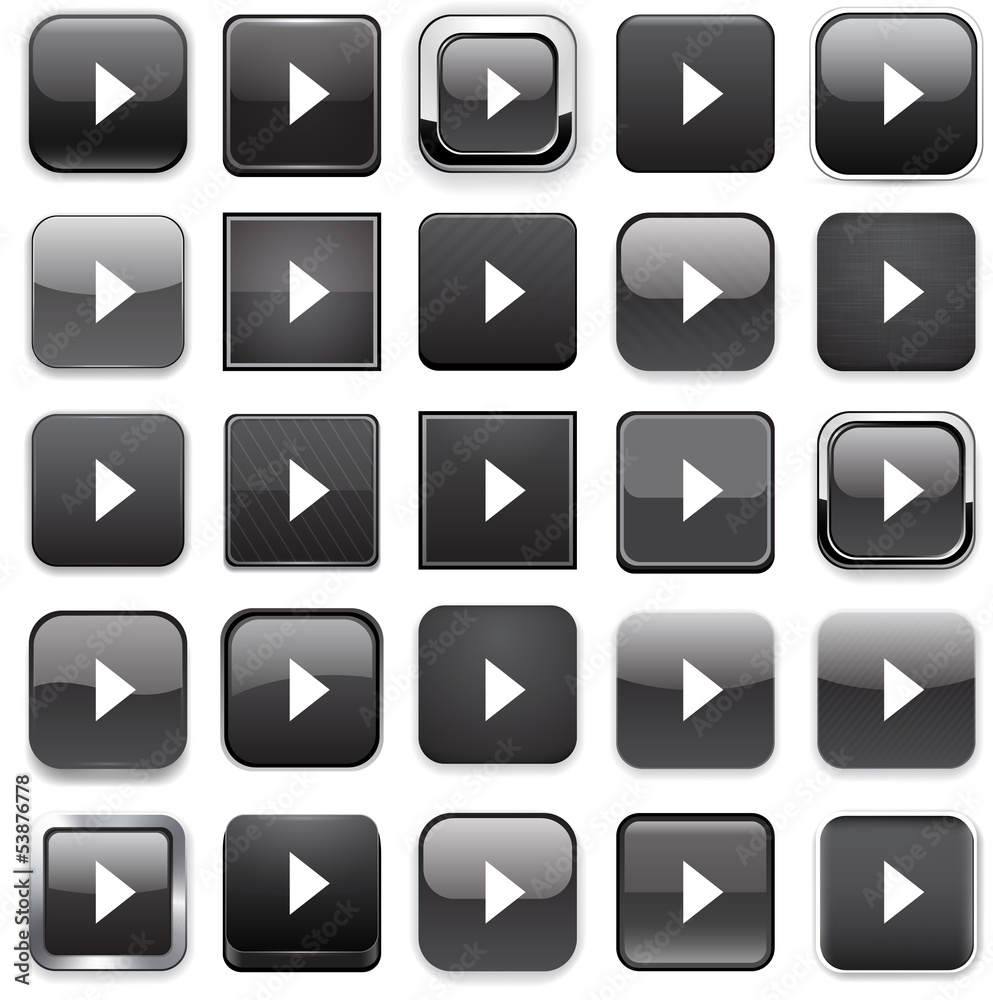 Square black arrow icons. Square black arrow icons.