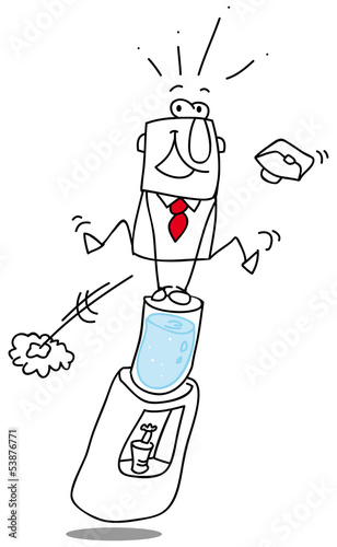 Jump the water fountain