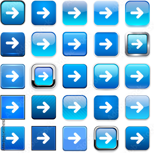 Square blue arrow icons. Free Download Square blue arrow icons. - GFXLoad